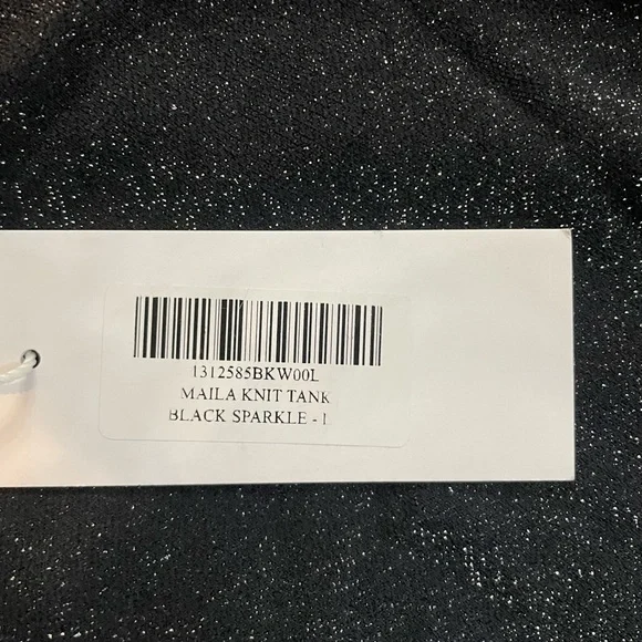 Reformation Maila Knit Tank in Black Sparkle NWT - Picture 3 of 3